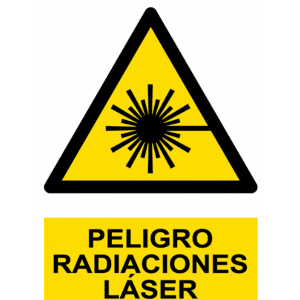 Señal / Cartel de Peligro. Radiaciones láser