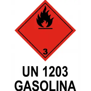 Señal / Cartel de UN 1203 Gasolina