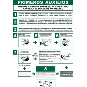 Cartel informativo de Primeros auxilios