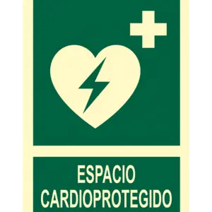 Señal / Cartel de Espacio cardioprotegido. Clase B