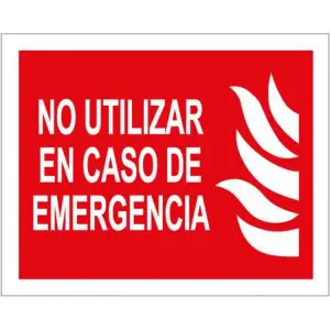 NO UTILIZAR EN CASO DE EMERGENCIA AD