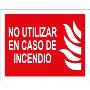 NO UTILIZAR EN CASO DE INCENDIO AD