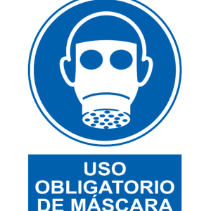 Señal / Cartel de Uso obligatorio de máscara