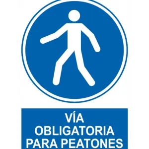 Señal / Cartel de Vía obligatoria para peatones