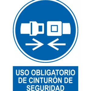 Señal / Cartel de Uso obligatorio cinturón de seguridad