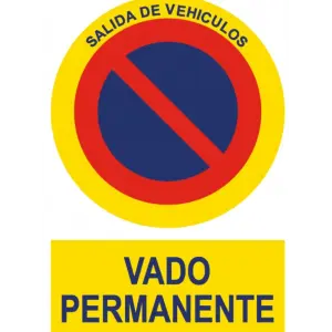 Señal / Cartel de Vado permanente