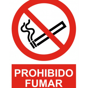 Señal / Cartel de Prohibido fumar