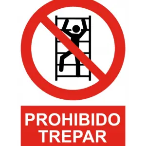 Señal / Cartel de Prohibido trepar