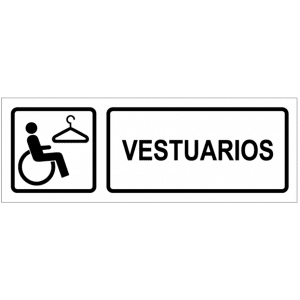 Señal / Cartel de Vestuarios minusválido