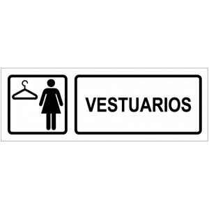 Señal / Cartel de Vestuarios femenino