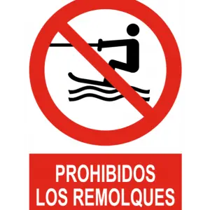 Señal / Cartel de Prohibidos los remolques