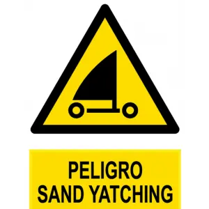 Señal / Cartel de Peligro sand yatching